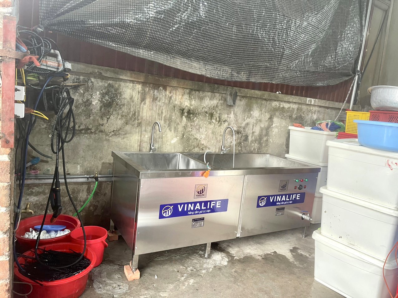 Bàn Giao Máy Rửa Bát Siêu Âm Cho Nhà Hàng Tại Gia Lâm - Hà Nội