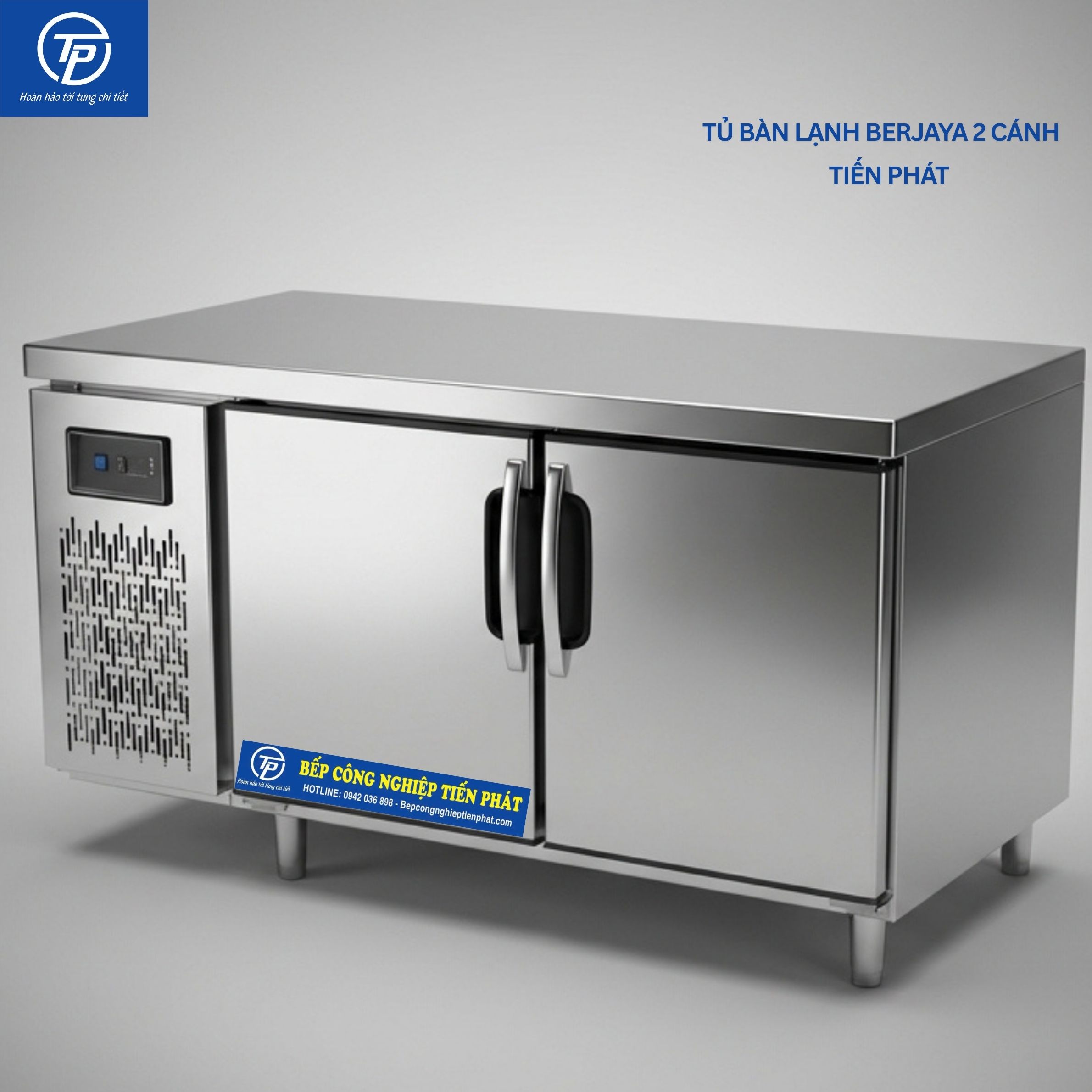 Bàn Lạnh Berjayra Cánh Inox 1m2