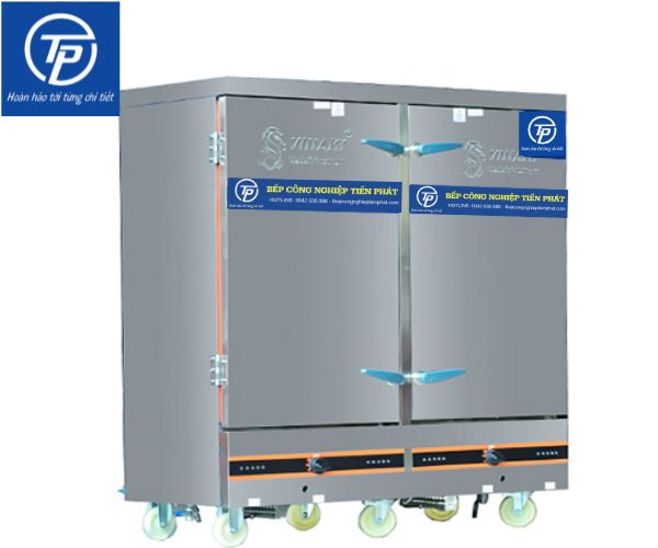 Tủ nấu cơm dùng gas kết hợp điện 24 khay 