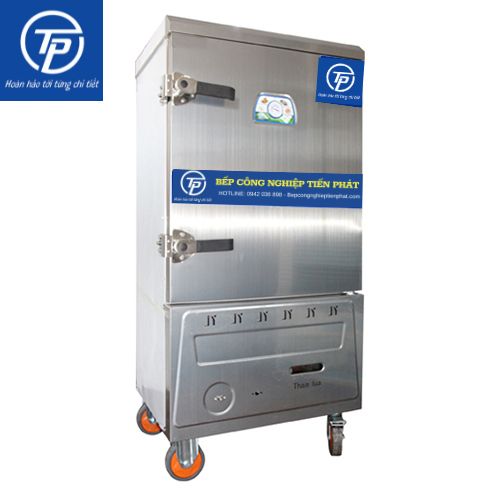 Tủ nấu cơm gas kết hợp điện 8 khay 