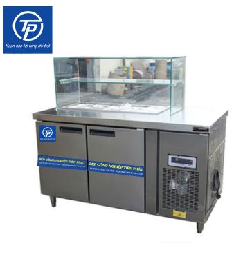 Tủ bàn salad quầy kính