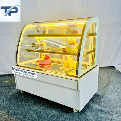 Tủ Trưng Bày Bánh Kem Kính Cong 3 Tầng 180cm
