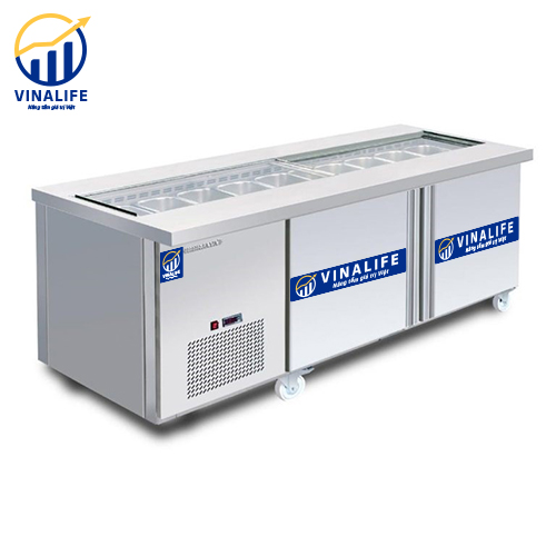 Tủ Bàn Salad Quầy Kính