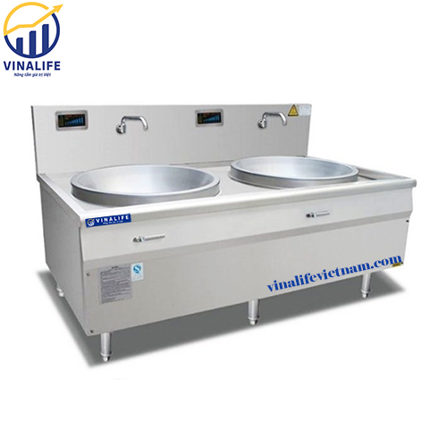 Bếp Từ Công Nghiệp Đôi 12 Kw Liền Chảo