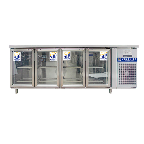 Tủ Bàn Lạnh 4 Cánh Kính