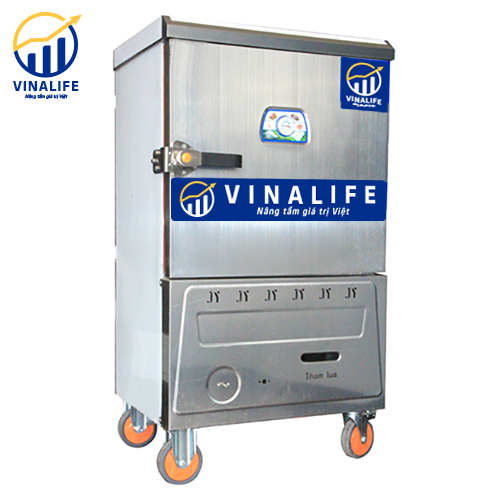 Tủ nấu cơm gas kết hợp điện 6 khay Vinalife