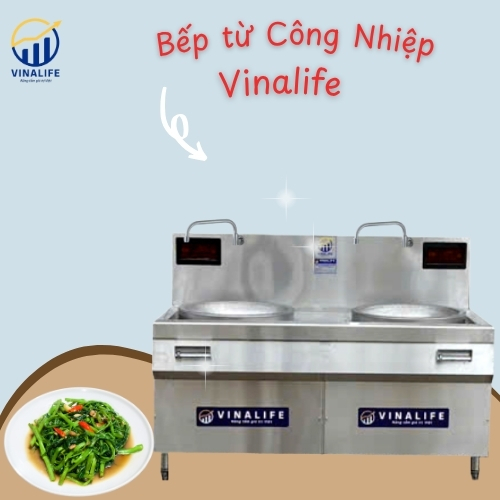 Bếp Từ Công Nghiệp Đôi 8 Kw Liền Chảo