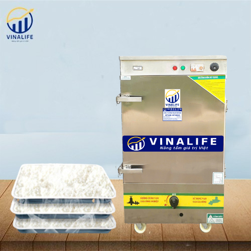 Tủ Nấu Cơm Điện Gas Có Điều Khiển 6 Khay