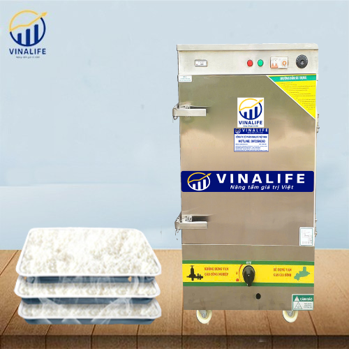 Tủ Nấu Cơm Điện Gas Có Điều Khiển 12 Khay